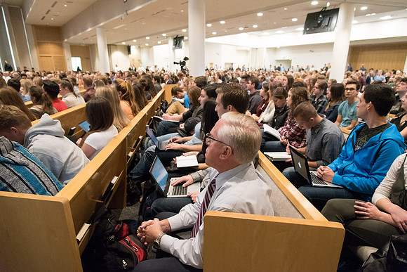 Brother Richard E. Turley, Jr speaks at the University Forum about Joseph Smith, Teenage Prophet