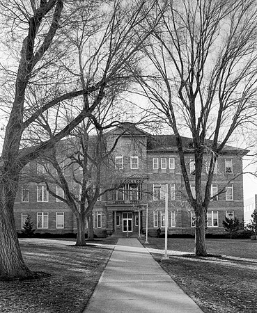 A view of the Jacob Spori Building on Campus