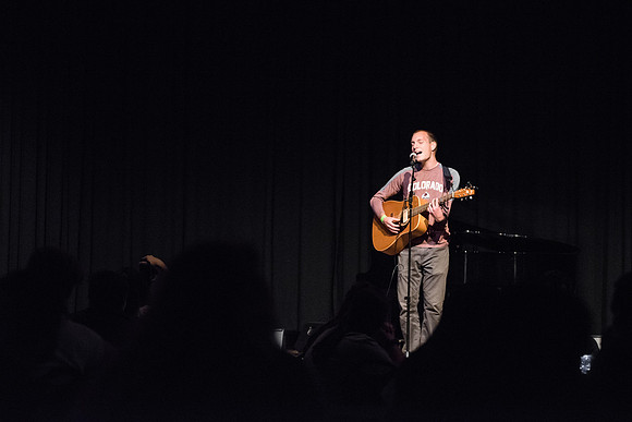 Acoustic Cafe - Held in the Manwaring Student Center in the Little Theatre the Acoustic Cafe had various live performers singing, and playing the guitar and other instruments.