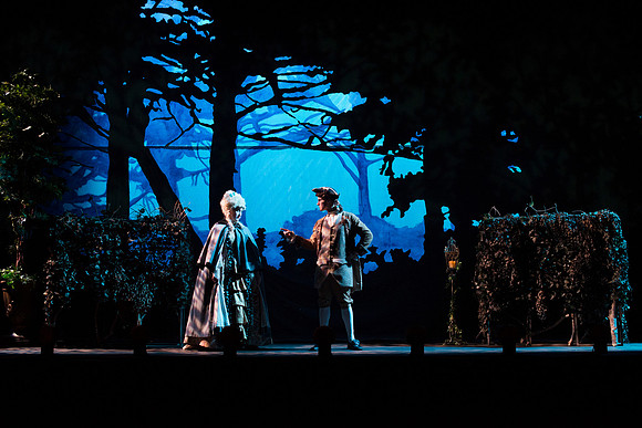 Theater students put on a production of the 18th century play, "She Stoops to Conquer," written by Oliver Goldsmith.