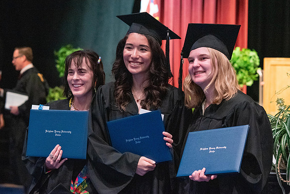 Graduates during convocation for the College of Performing and Visual Arts.