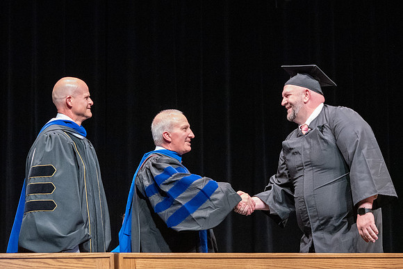 Graduates during convocation of the College of Physical Sciences and Engineering.