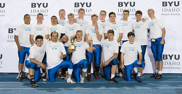 The Competitive Sports football championship was a close, exciting game with both teams playing at their best. The game took place at the BYU-Idaho Stadium. Spring Semester 2019.