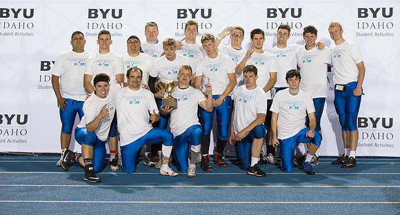 The Competitive Sports football championship was a close, exciting game with both teams playing at their best. The game took place at the BYU-Idaho Stadium. Spring Semester 2019.