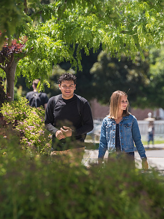Students walking into devotional. Spring Semester 2019.