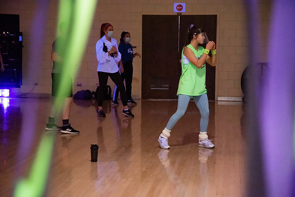 BYUI students participate in Halloween themed fitness classes wearing costumes in the Fall 2021 semester.