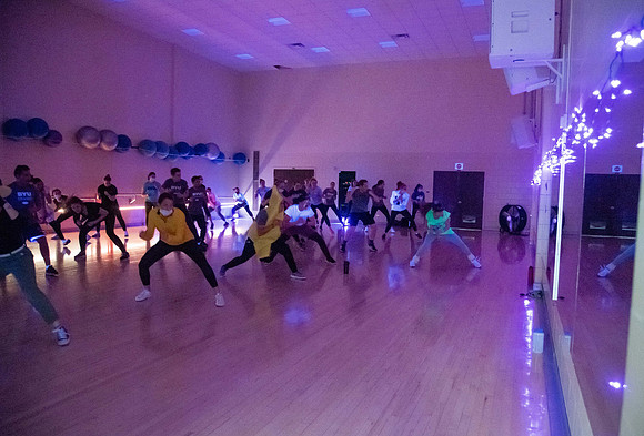 BYUI students participate in Halloween themed fitness classes wearing costumes in the Fall 2021 semester.
