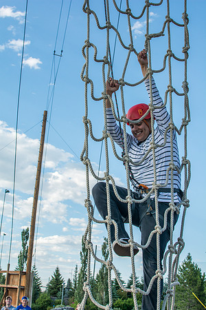 Rexburg YSA 20th Ward closing social at the BYU-Idaho campus Ropes Course.