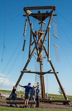 Rexburg YSA 20th Ward closing social at the BYU-Idaho campus Ropes Course.