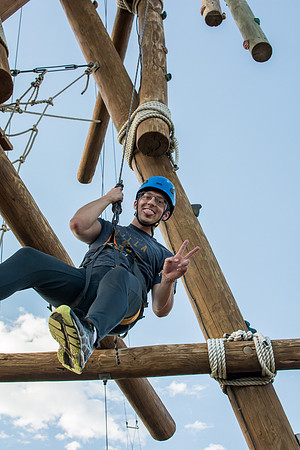 Rexburg YSA 20th Ward closing social at the BYU-Idaho campus Ropes Course.