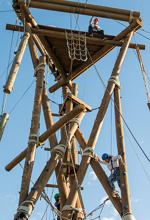 Rexburg YSA 20th Ward closing social at the BYU-Idaho campus Ropes Course.