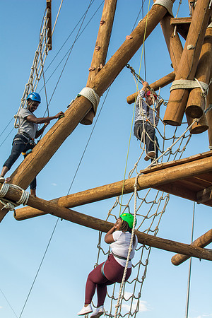 Rexburg YSA 20th Ward closing social at the BYU-Idaho campus Ropes Course.