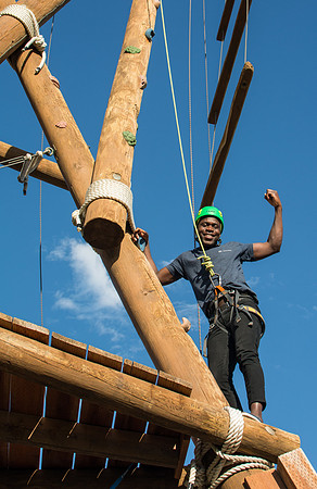 Rexburg YSA 20th Ward closing social at the BYU-Idaho campus Ropes Course.
