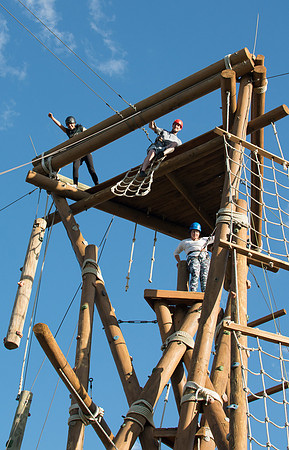 Rexburg YSA 20th Ward closing social at the BYU-Idaho campus Ropes Course.