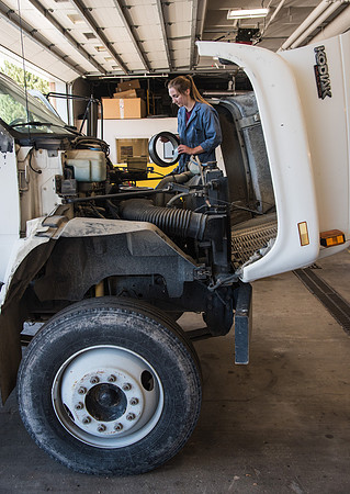 The fleet service maintains any type of engine used on campus from lawn mowers to generators. They also maintain a fleet of rental vehicles for university use.