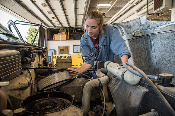 The fleet service maintains any type of engine used on campus from lawn mowers to generators. They also maintain a fleet of rental vehicles for university use.