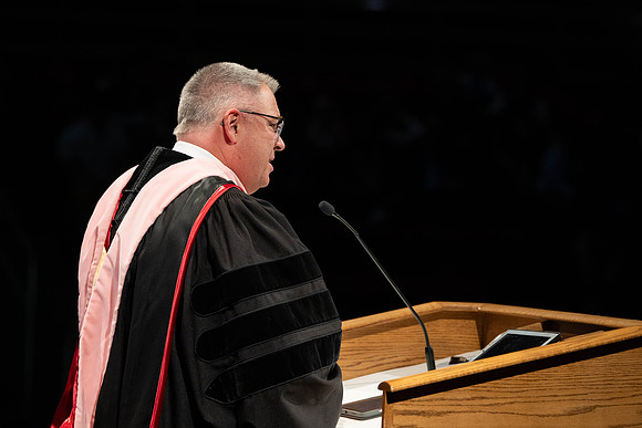 Students graduate from Academic Success and Interdisciplinary Studies in the Hart Building.