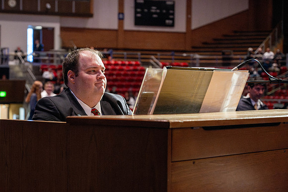 Students graduate from Academic Success and Interdisciplinary Studies in the Hart Building.