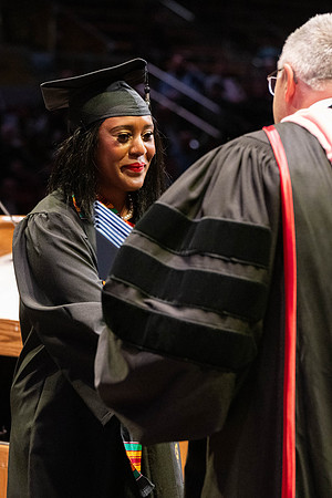 Students graduate from Academic Success and Interdisciplinary Studies in the Hart Building.