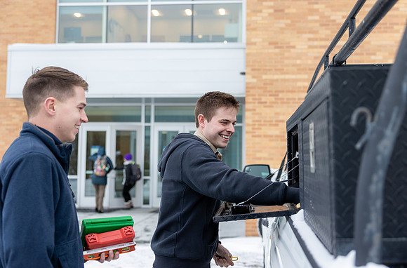 Student employees work hard to upkeep the campus utilities.