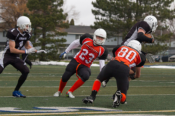 It was a constant battle on the turf for the championship title as the Knights took on the Hurricanes. The Knights were able to hold the Hurricanes as they played in overtime, with the final score bei
