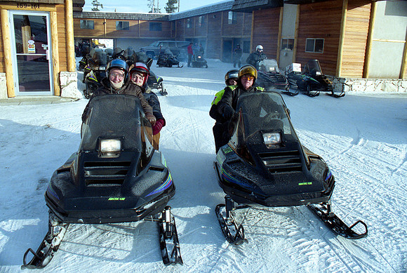 LDS Foundation donors snowmobile in Yellowstone