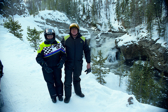 LDS Foundation donors snowmobile in Yellowstone