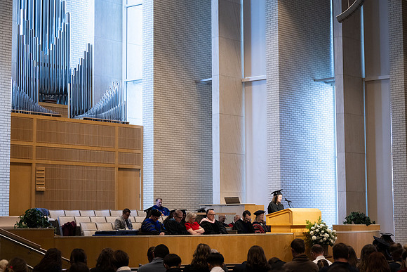 College of Language and Letters convocation in the Taylor Chapel.