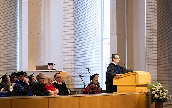 College of Language and Letters convocation in the Taylor Chapel.
