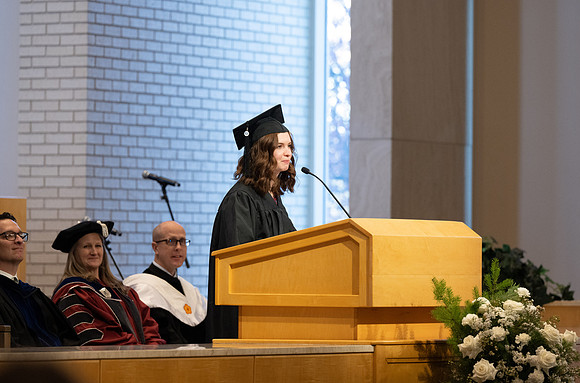 College of Language and Letters convocation in the Taylor Chapel.