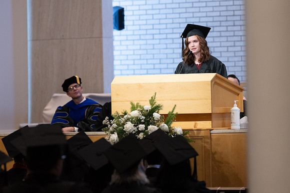 College of Language and Letters convocation in the Taylor Chapel.