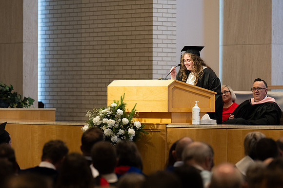 College of Language and Letters convocation in the Taylor Chapel.