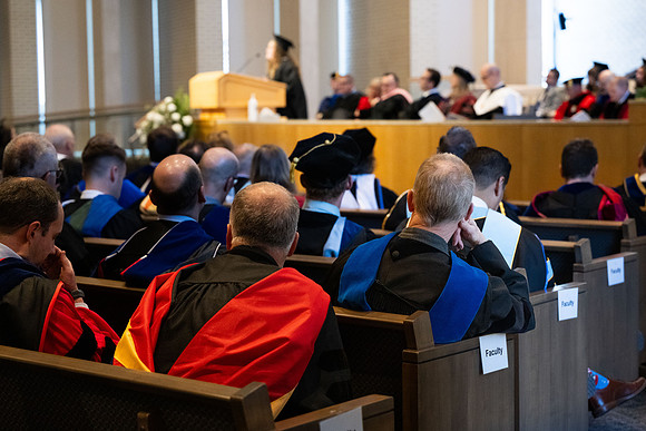 College of Language and Letters convocation in the Taylor Chapel.