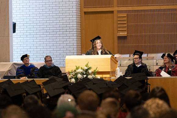 College of Language and Letters convocation in the Taylor Chapel.