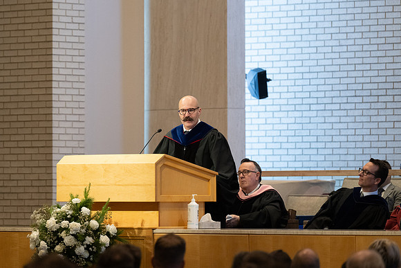 College of Language and Letters convocation in the Taylor Chapel.