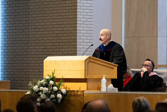 College of Language and Letters convocation in the Taylor Chapel.