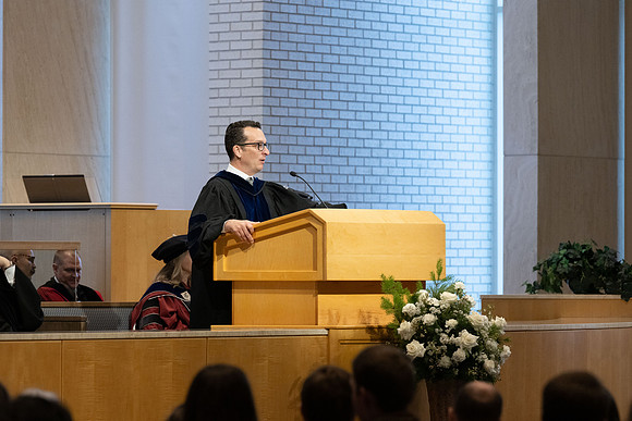College of Language and Letters convocation in the Taylor Chapel.