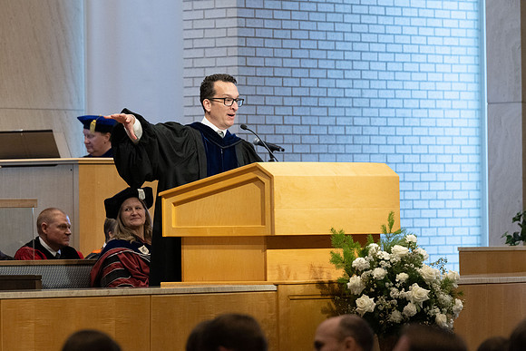 College of Language and Letters convocation in the Taylor Chapel.