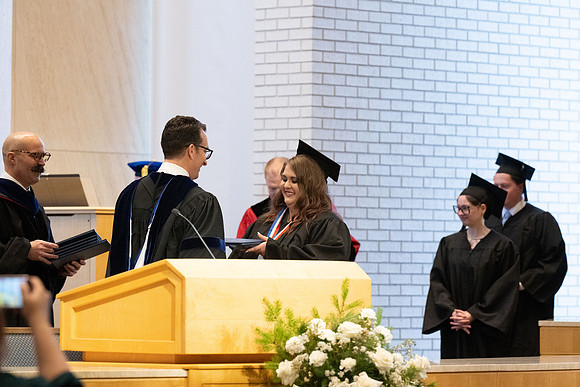 College of Language and Letters convocation in the Taylor Chapel.