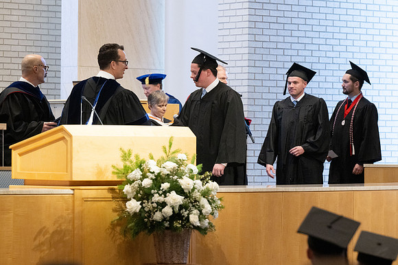 College of Language and Letters convocation in the Taylor Chapel.