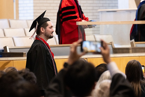 College of Language and Letters convocation in the Taylor Chapel.