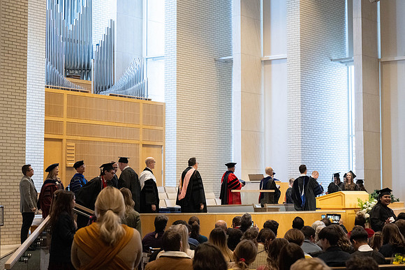 College of Language and Letters convocation in the Taylor Chapel.
