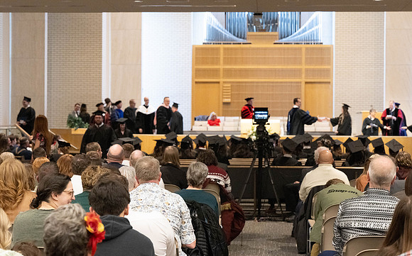 College of Language and Letters convocation in the Taylor Chapel.