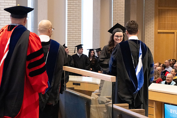 College of Language and Letters convocation in the Taylor Chapel.