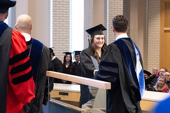 College of Language and Letters convocation in the Taylor Chapel.