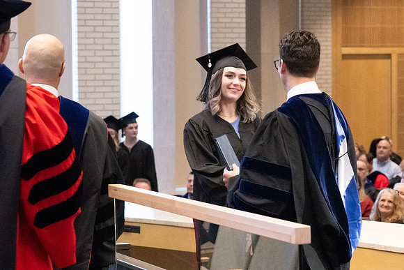 College of Language and Letters convocation in the Taylor Chapel.