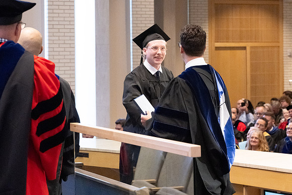 College of Language and Letters convocation in the Taylor Chapel.