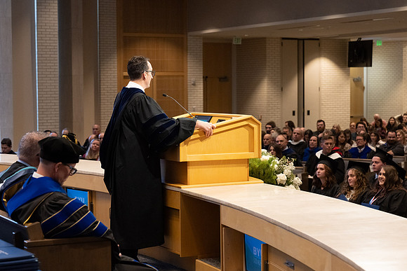 College of Language and Letters convocation in the Taylor Chapel.