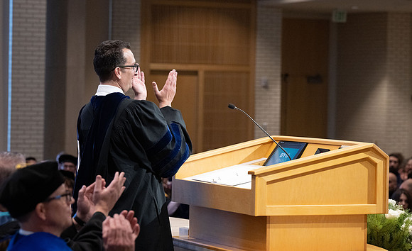 College of Language and Letters convocation in the Taylor Chapel.