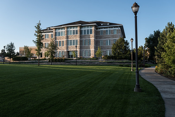 The Spori building on BYU-Idaho campus, Summer Break.